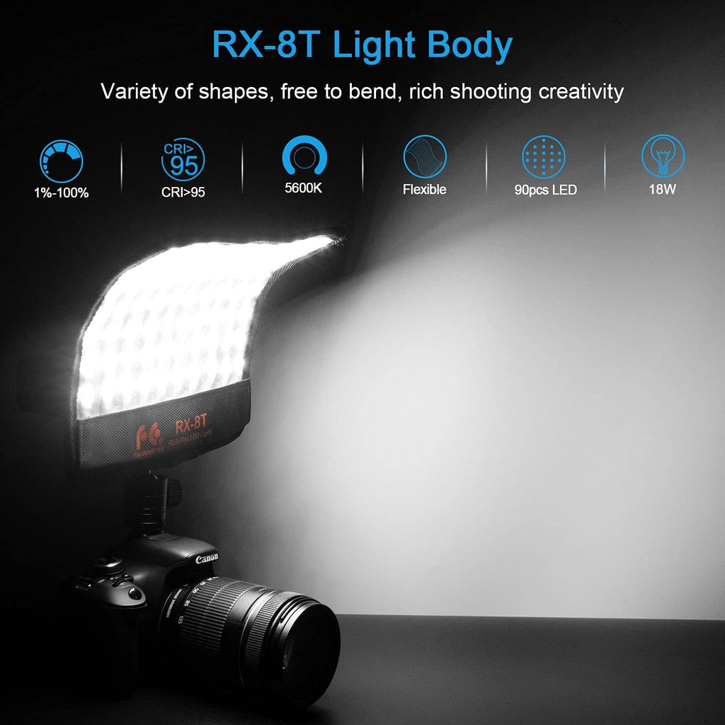 Falcon Eyes RX-8T 18W Portable Video Photo Light Kit 5600K CRI95 ...
