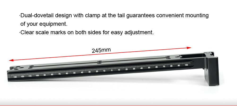 Sunwayfoto DMC-285R 285mm Vertical Rail  w 90° on-end Screw-Knob Clamp Arca /RRS Compatible