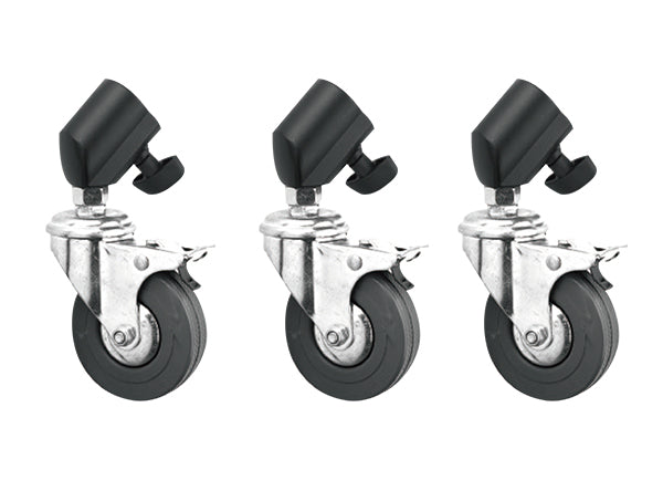 Caster Set Wheels w/Brakes For 22mm Leg Diameters