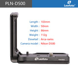 LEOFOTO LPN-D500 L BRACKET FOR NIKON D500 ARCA SWISS COMPATIBLE