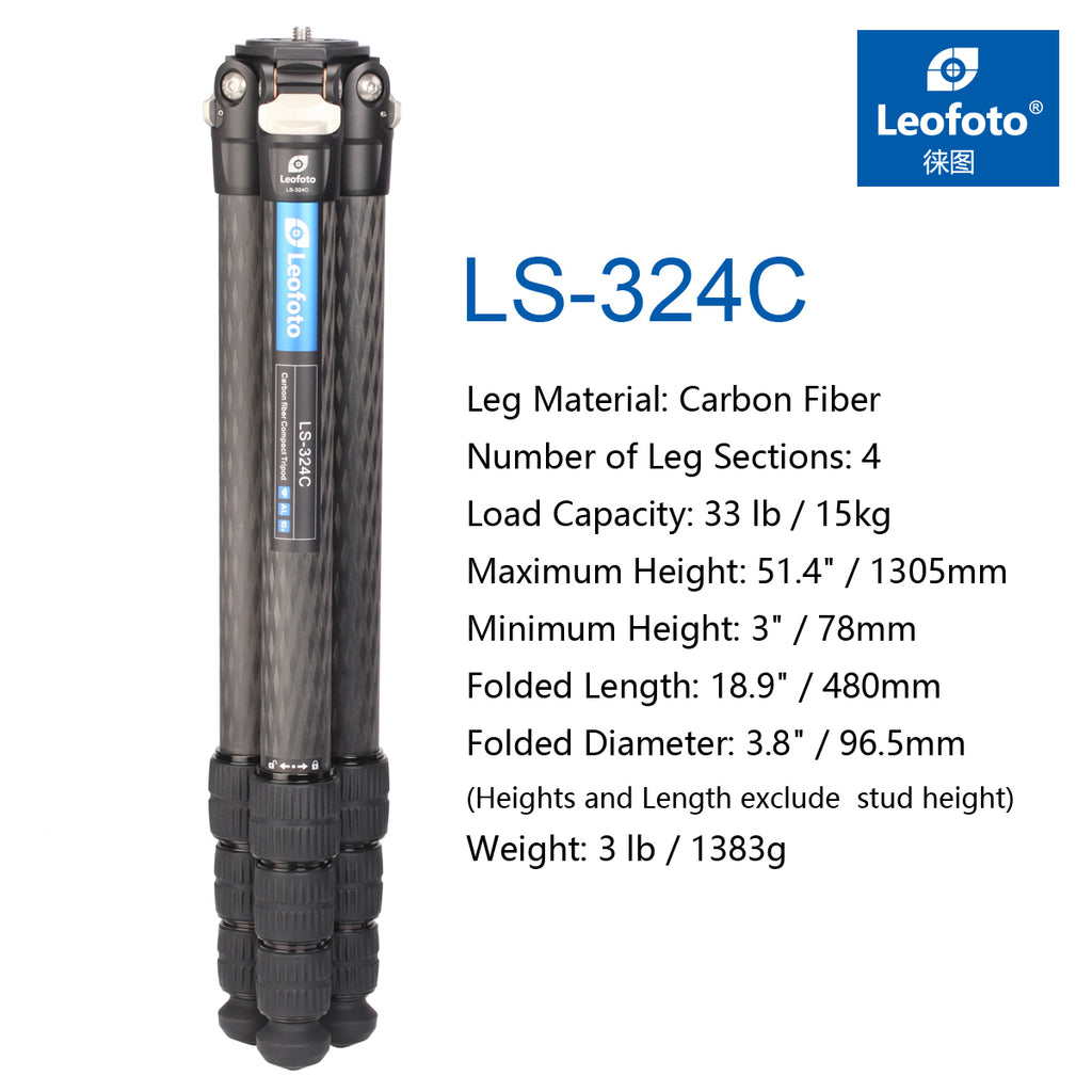 Leofoto LS-324C with LH-40 Head Ranger Series Tripod Kit ...