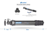 Leofoto LS-224C+LH-25 ranger carbon fiber tripod with ballhead travel lightweight