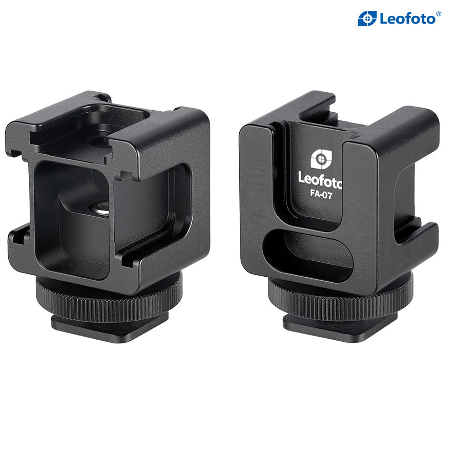 LEOFOTO FA-07 Multi Hotshoe Adapter Mount For Camera,Microphone and Lighting