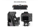Leofoto NP-60S 60mm Lens / Camera QR Plate Arca Swiss / RRS Compatible