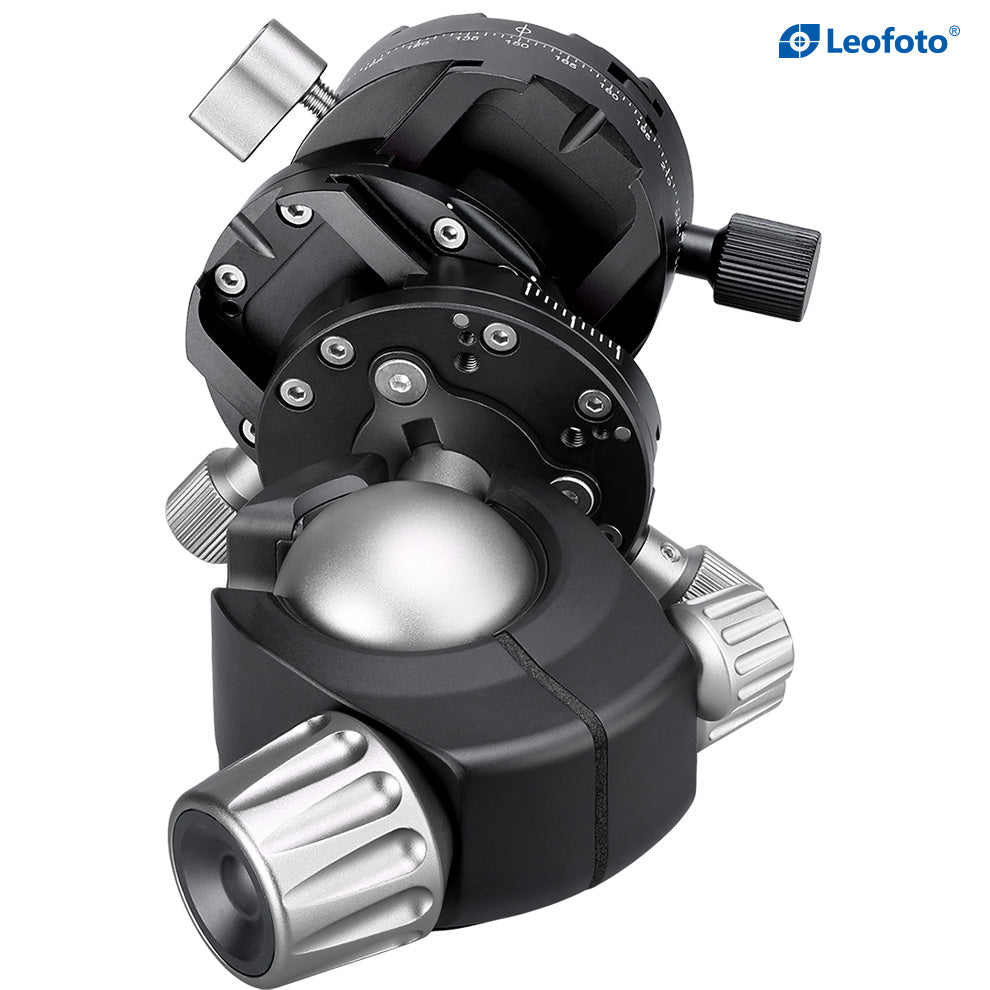 Leofoto LH-40GR Geared Ball Head for Architectural,Table top,Macro or Panoramic with Quick Release Plate Arca Compatible