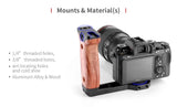 SmallRig Universal Wooden Side Handle for RoninS/Zhiyun Crane Series Handheld Gimbal 2222
