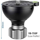Leofoto YB-75SP 75mm Levelling Base Half Ball for Bowl Type Fluid Video Head Tripod to Flat Adapter
