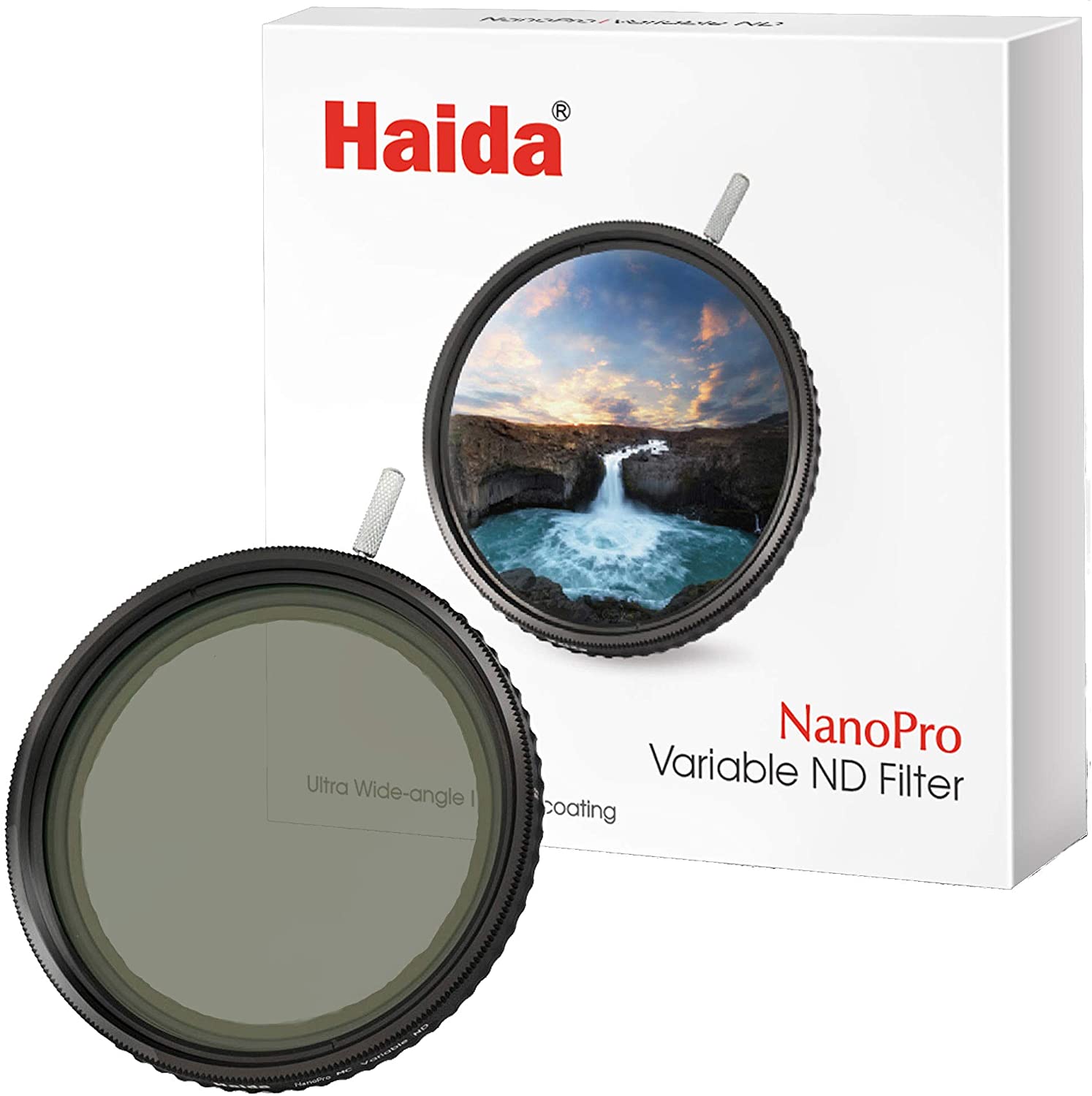 Haida 77mm NanoPro Variable ND Neutral Density 1.2 to 2.7 Filter (4 to 9-Stop)