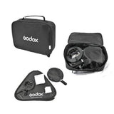 Godox Portable Flash Softebox Kit For Speedlight Speedlite 24"X24" with S-Type Bracket and Grids