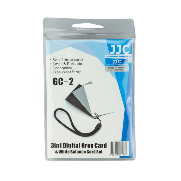 JJC GC-2 3in1 3 Color Digital Grey White Balance Card Set