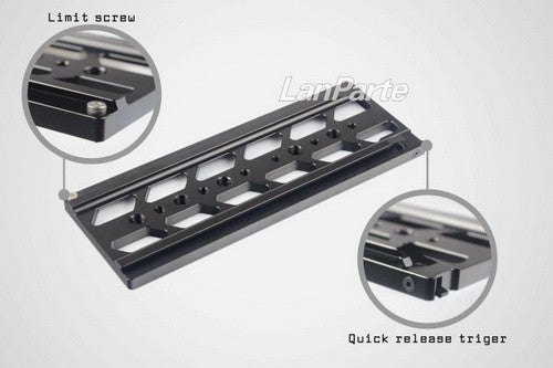 Lanparte Slide Dovetail Plate 230mm For DSLR Rig Tripod Baseplate BMCC FS700