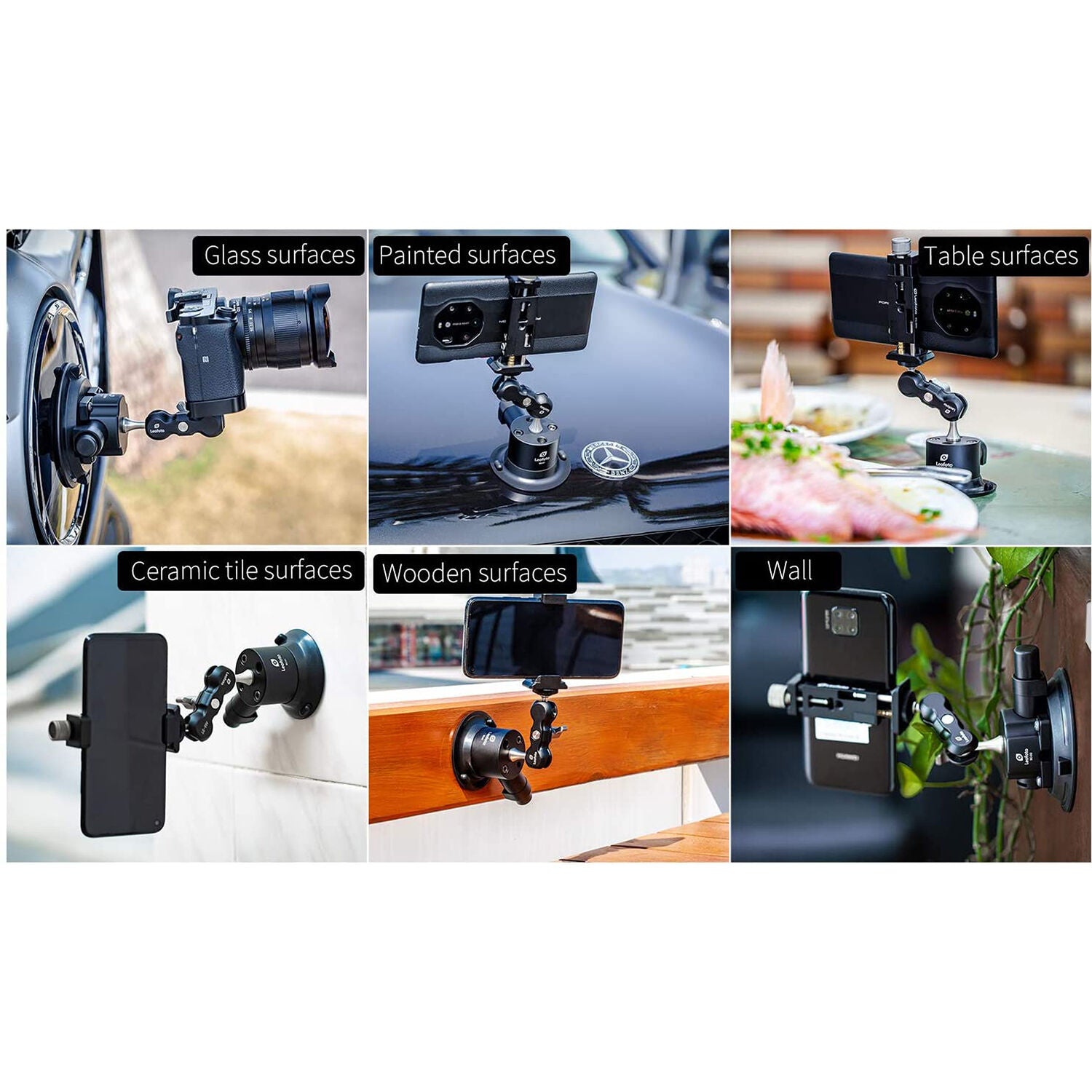 Leofoto SC-02 Suction Cup for Camera Mobile Phone