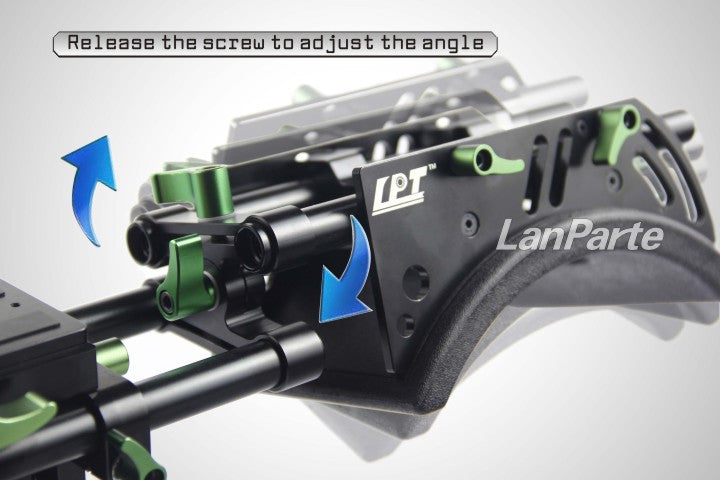LanParte AHRC-01 Angle Adjustable Rod Raiser 15mm Rod Clamp