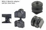 1/4" mount adapter for monitor to flash hot shoe