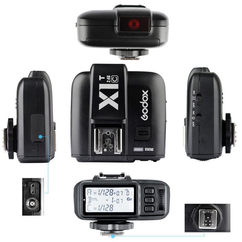 Godox X1C 2.4GHz TTL Wireless Flash Trigger + Receiver Kit For Canon Compatible with AD360II TT685c