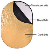 5 in 1 Collapsible Light Reflector Disc Oval 24"x36"