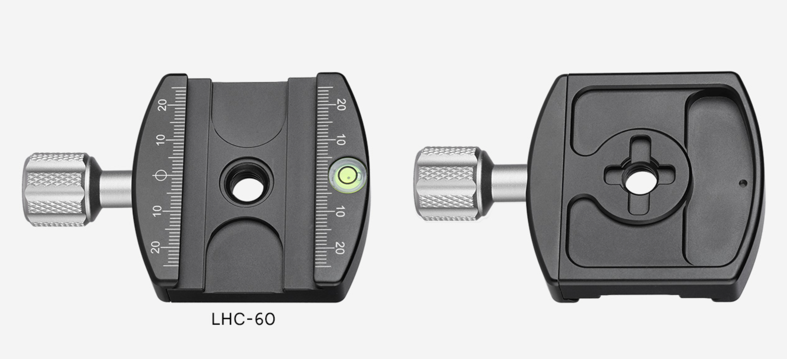 Leofoto LHC-60 60mm Screw-Knob Pro Clamp with Plate/ARCA/RRS Ball Head Compatible