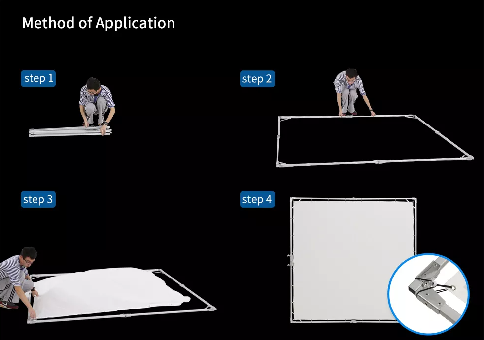 HD1521 Frame Sun Scrim Diffuser Collapsible 5ft*7ft Prophotographygear
