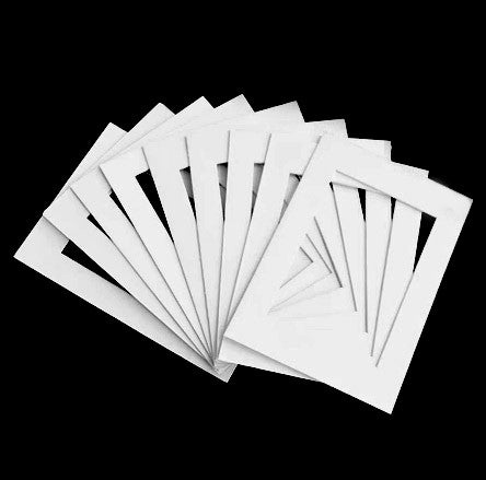 Pack of 25 sets of 11x14 White Mat Matte Board for 8x10 Photo