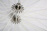 180cm 70 inch White Black 16-Rib Parabolic Umbrella