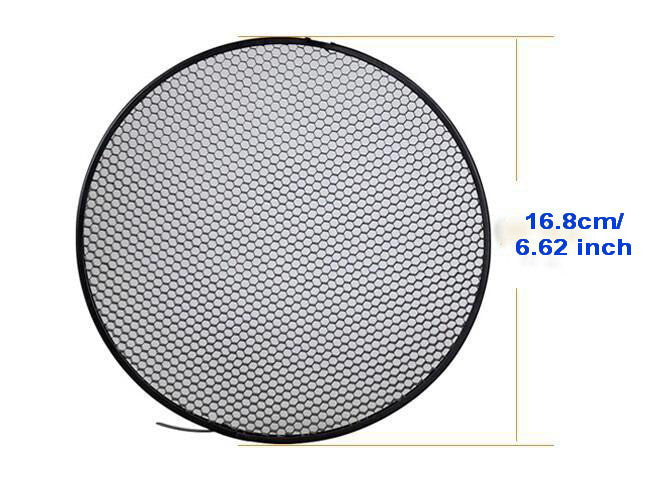 Set of 4pcs Honeycomb Grids For Portable 7" Reflector 10/20/30/40 Degree