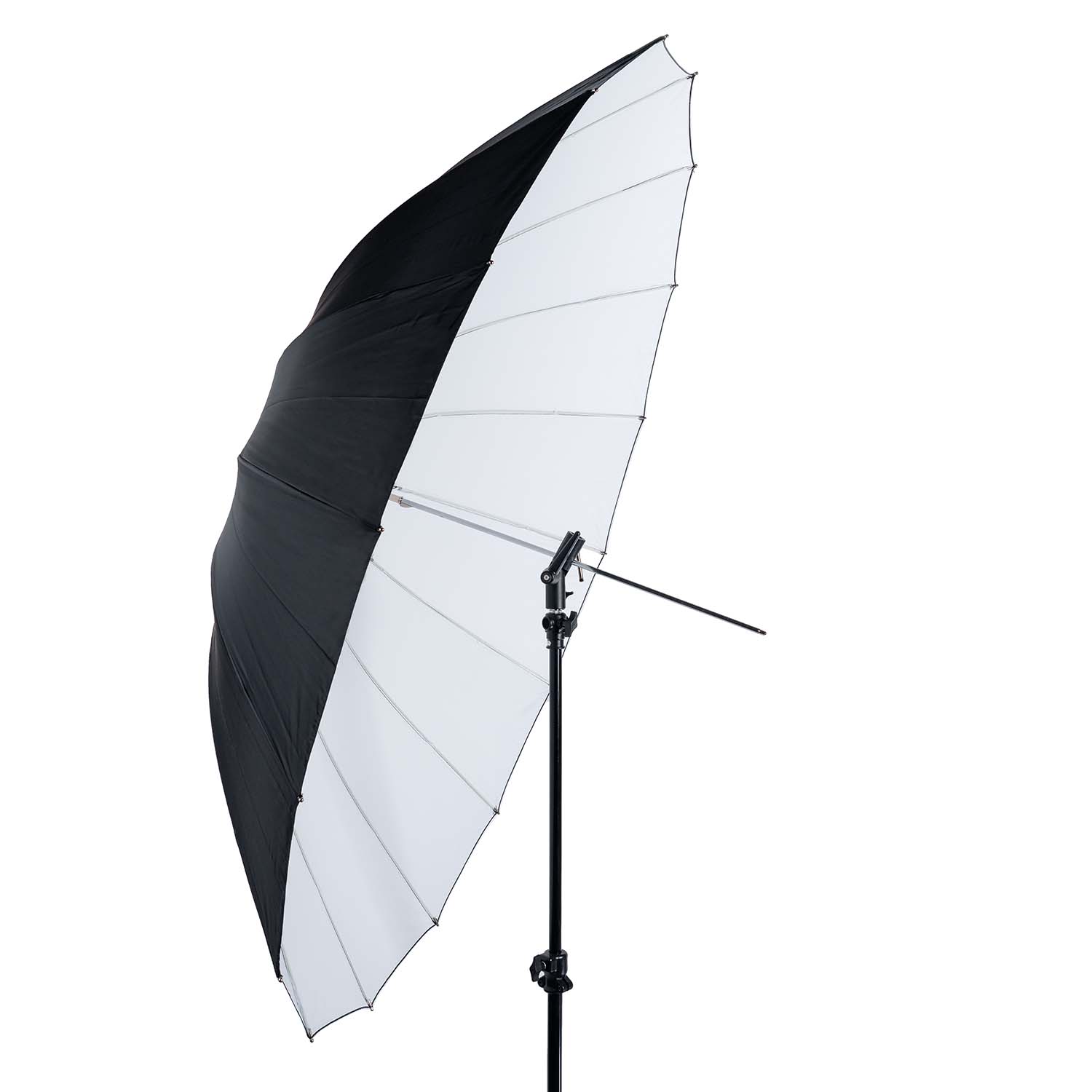 150cm 60 inch White Black 16-Rib Parabolic Umbrella