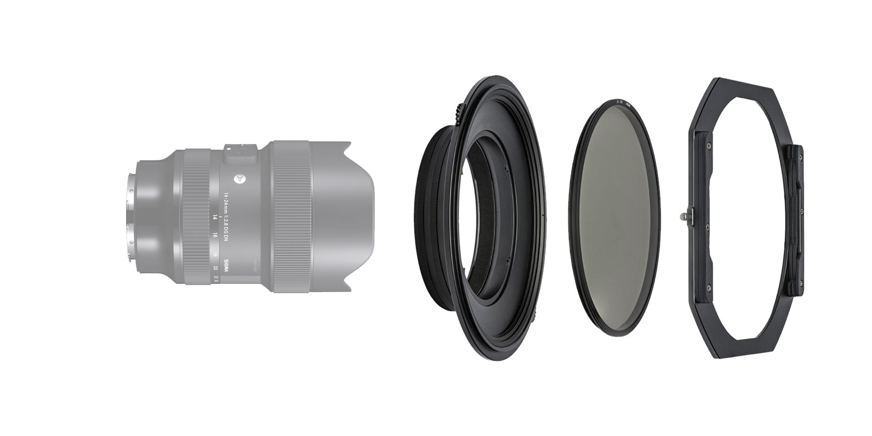 NiSi S5 Kit 150mm Filter Holder with CPL for Sigma 14-24mm f/2.8 DG DN Sony E Mount and L Mount